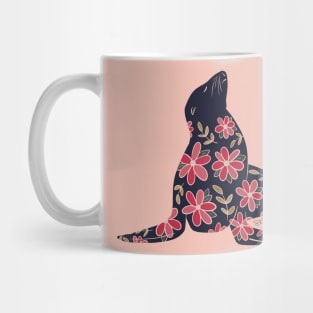 Floral Seal - Muted Earth Colors Mug